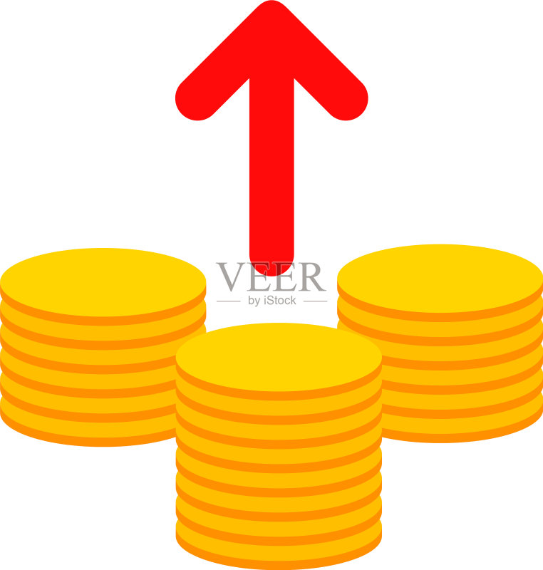 发送硬币扁平图标符号图标素材