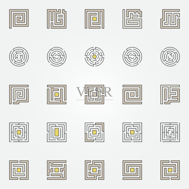 迷宫图标合集图标素材