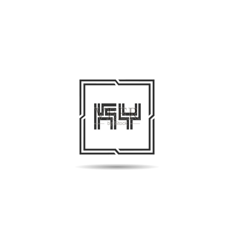 字母KY标志模板设计图标素材