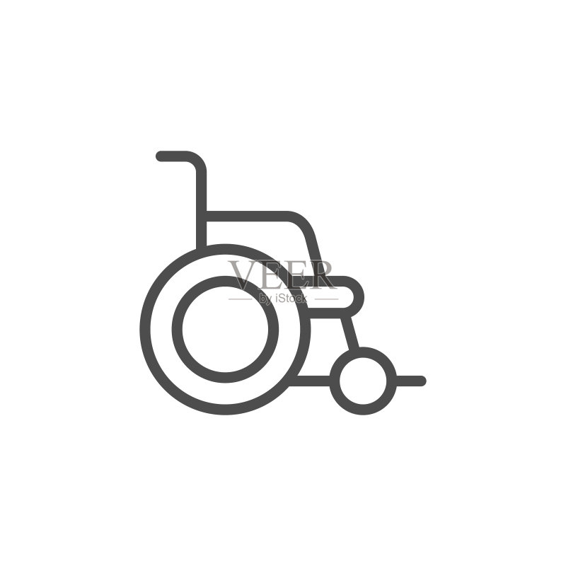 轮椅线条图标图标素材