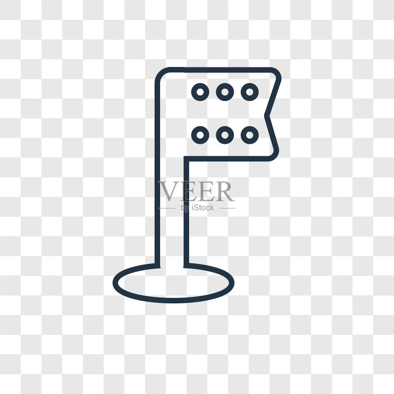 旗帜概念线性透明图标图标素材