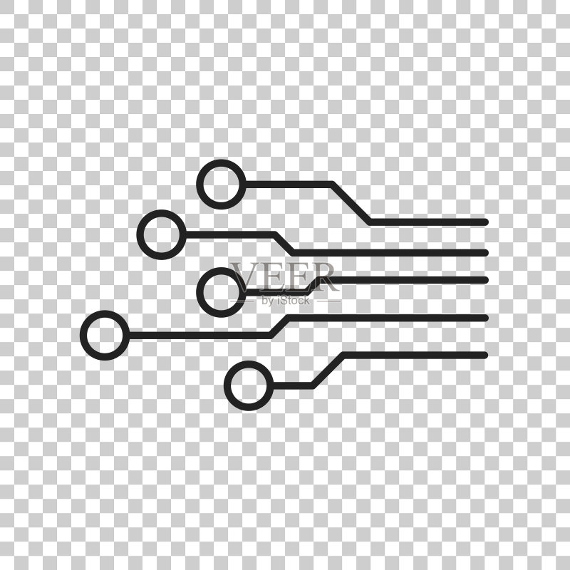 电路板图标技术方案符号扁平设计图标素材