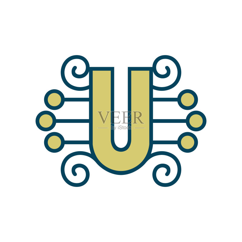 字母U的符号图标素材