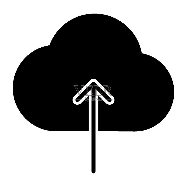 云上传线性图标图标素材