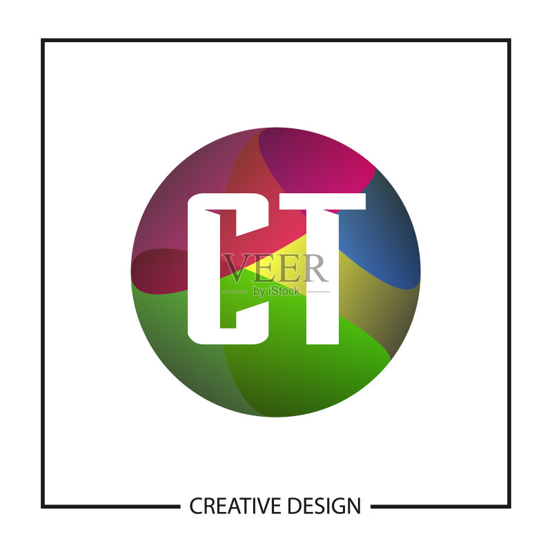 CT字母Logo模板设计图标素材