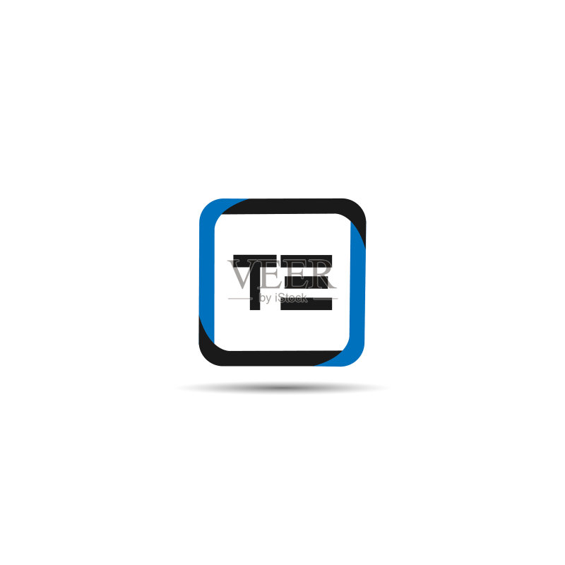 字母TE标志模板设计图标素材
