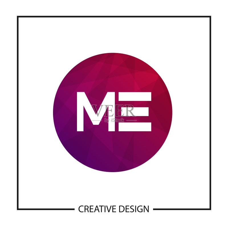 首字母ME logo模板设计图标素材