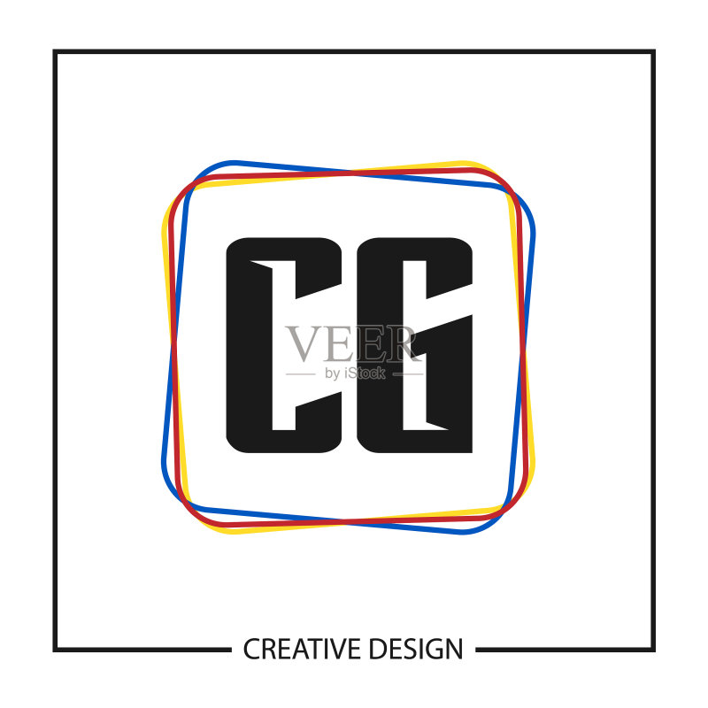 字母CG logo模板设计图标素材