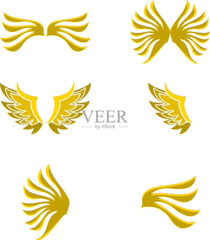 翅膀Logo模板图标设计图标素材
