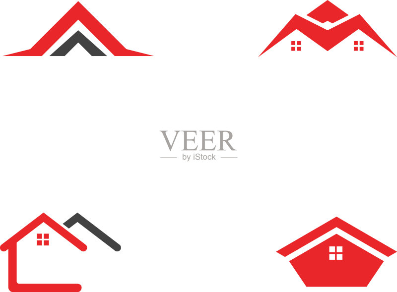 房屋建筑标志符号图标模板图标素材