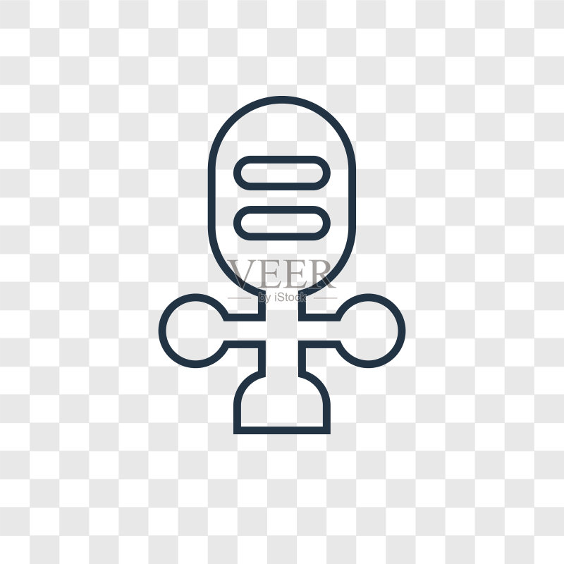 语音录制线性图标概念图标素材