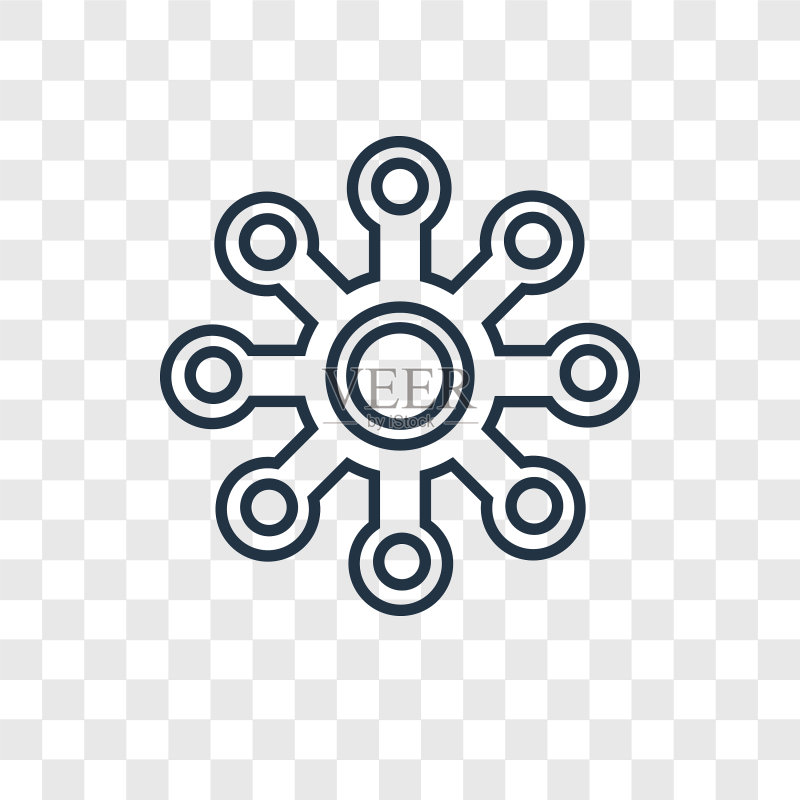 盾牌概念线性图标图标素材