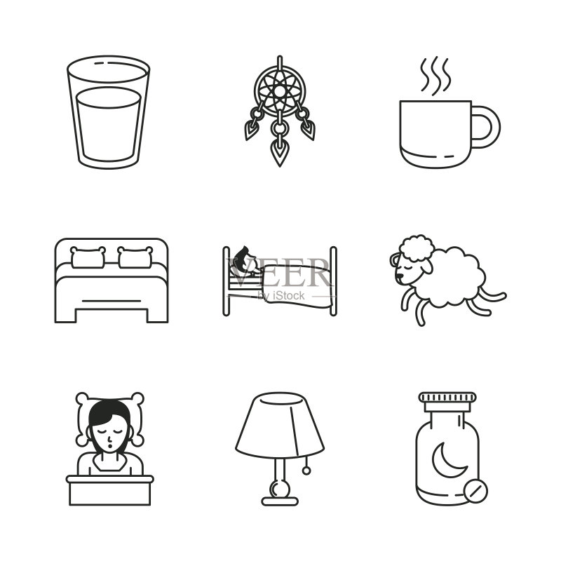 甜蜜睡眠图标图标素材