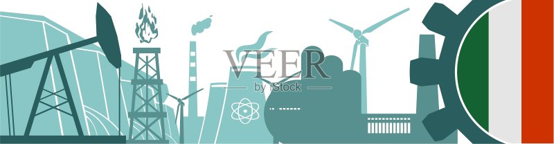 能源和电力图标意大利国旗图标素材