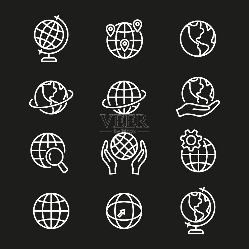 地球图标图标素材