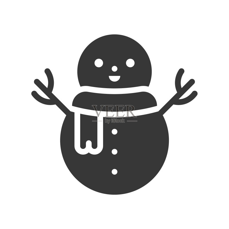 圣诞和冬季主题的雪人图标图标素材