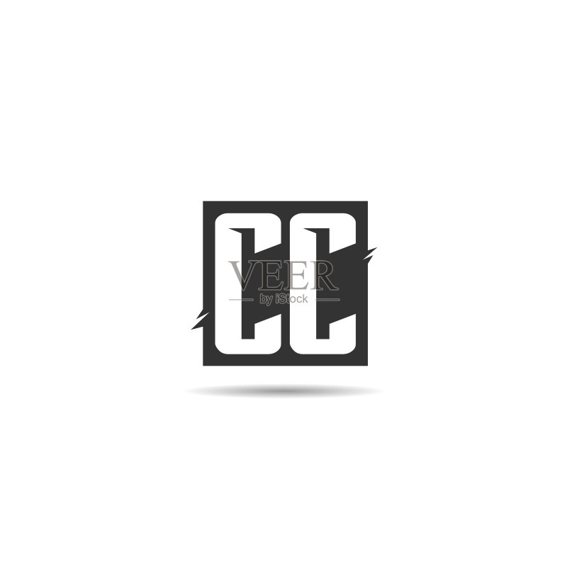 字母CC logo模板设计图标素材