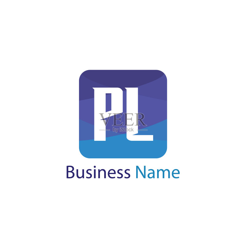 首字母PL Logo模板设计图标素材