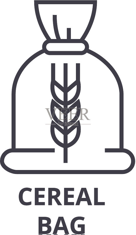 谷物袋线条图标轮廓符号图标素材