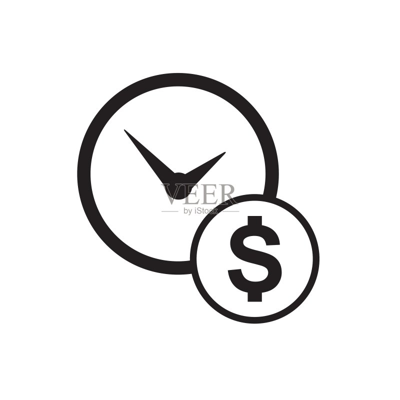 时间就是金钱商业概念图标素材