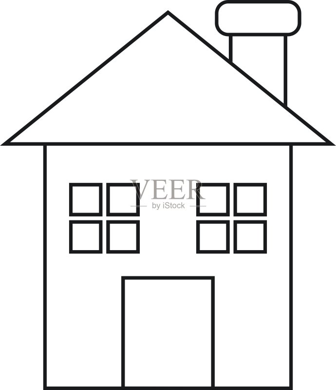 房屋建筑设计图标素材