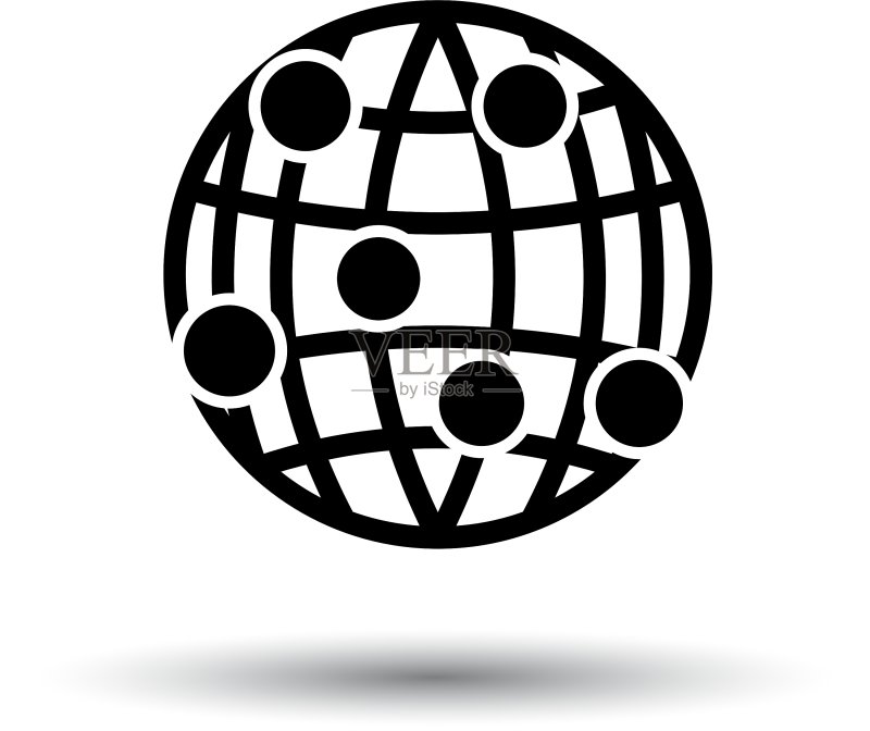 地球连接点图标图标素材