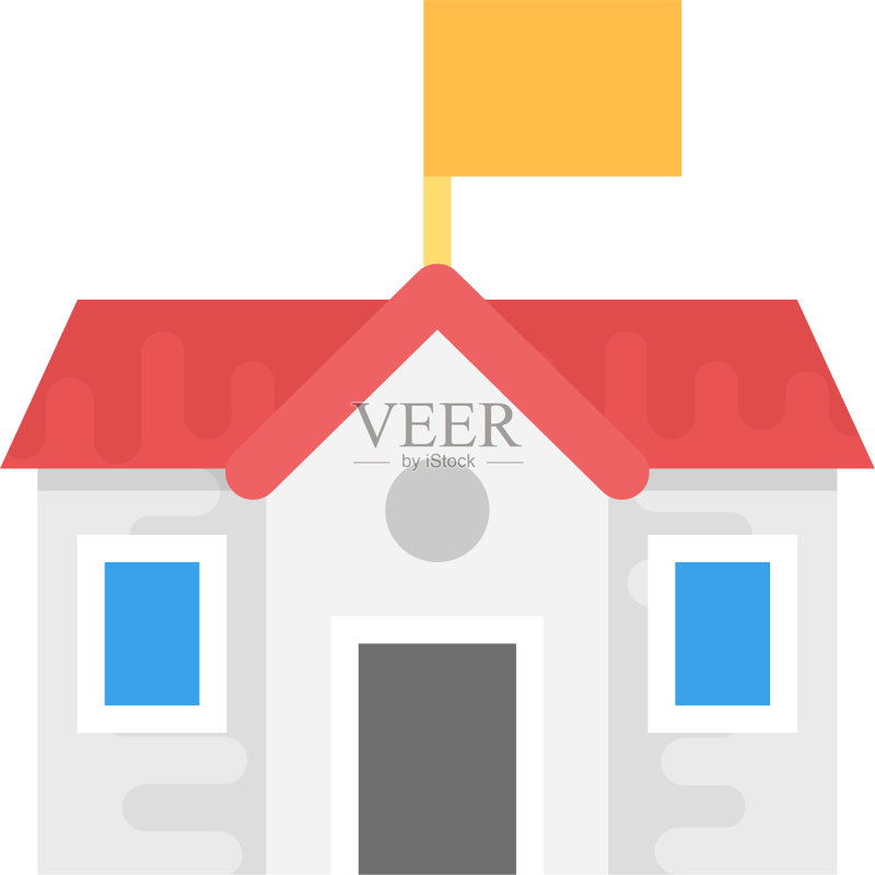 学校建筑图标素材