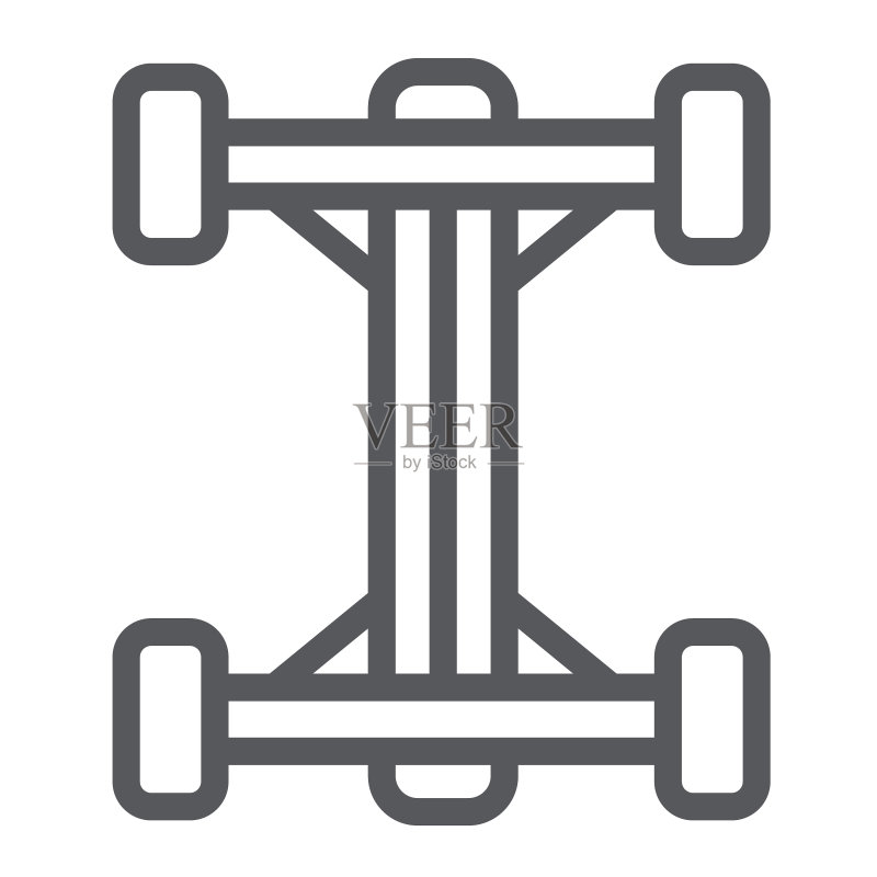 底盘线条图标汽车零件图标素材