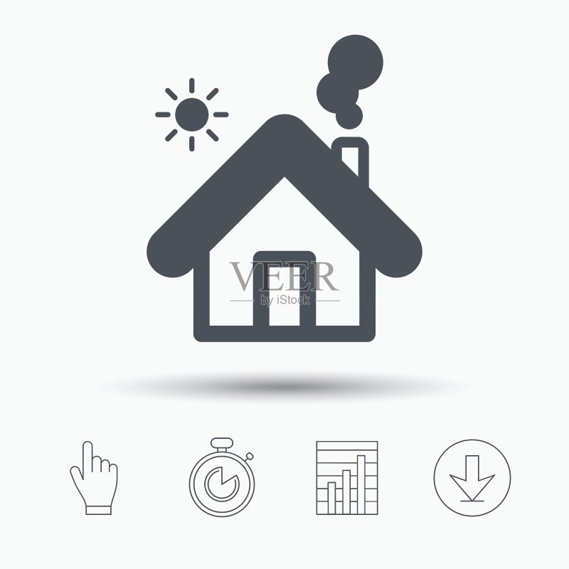 房屋建筑标志Home图标图标素材