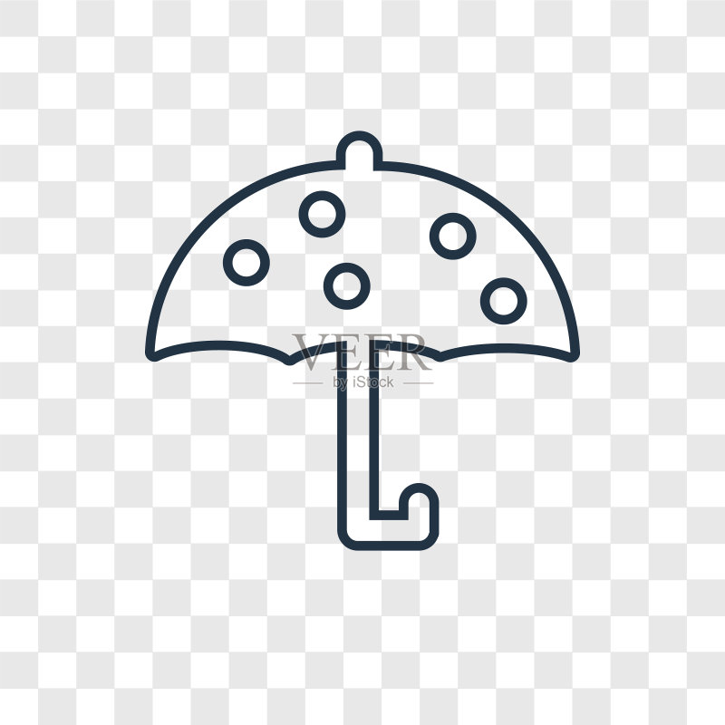 雨伞概念线性图标图标素材