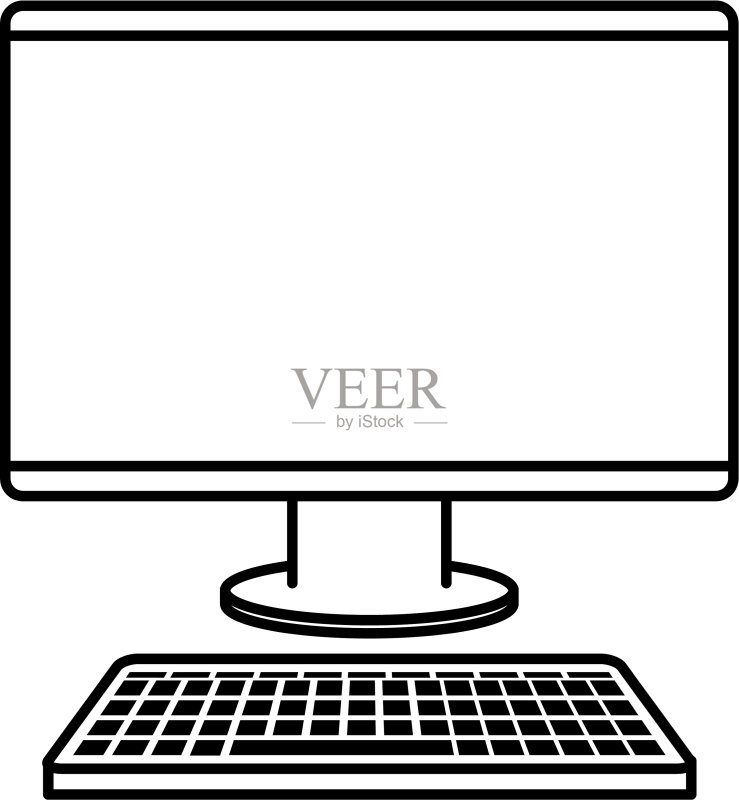 桌面计算机隔离图标图标素材