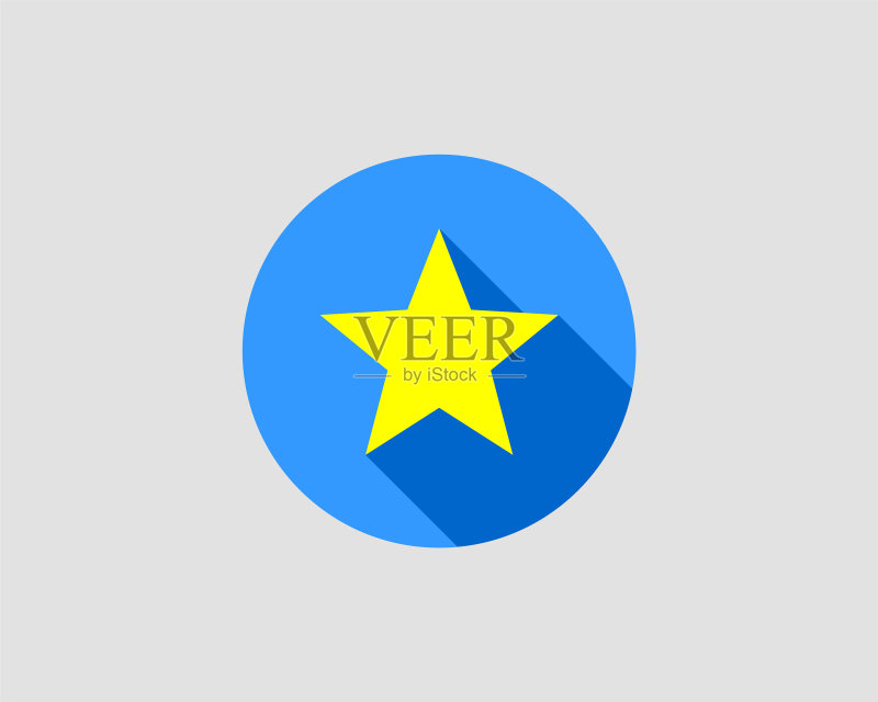 白色背景上的星星轮廓图标图标素材