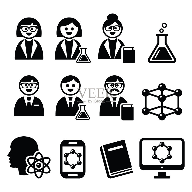 女科学家和男科学家图标图标素材