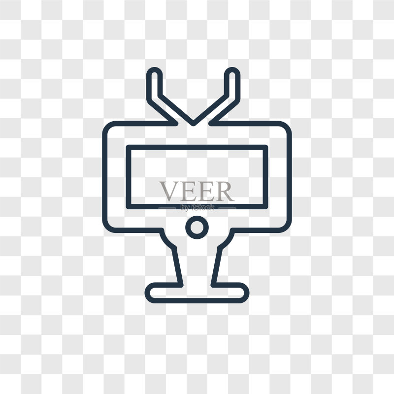 电视概念线性图标，已隔离图标素材