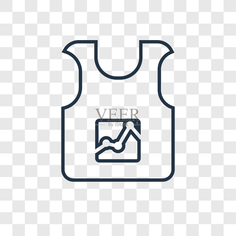智能服装概念线性图标图标素材