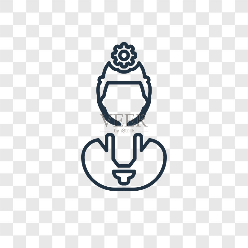 工程师概念线性图标图标素材