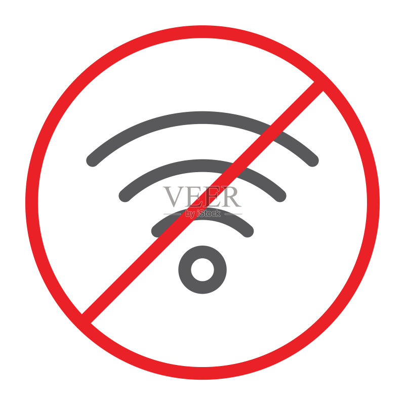 禁止WiFi线路图标图标素材