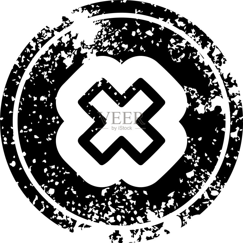乘法符号做旧图标图标素材
