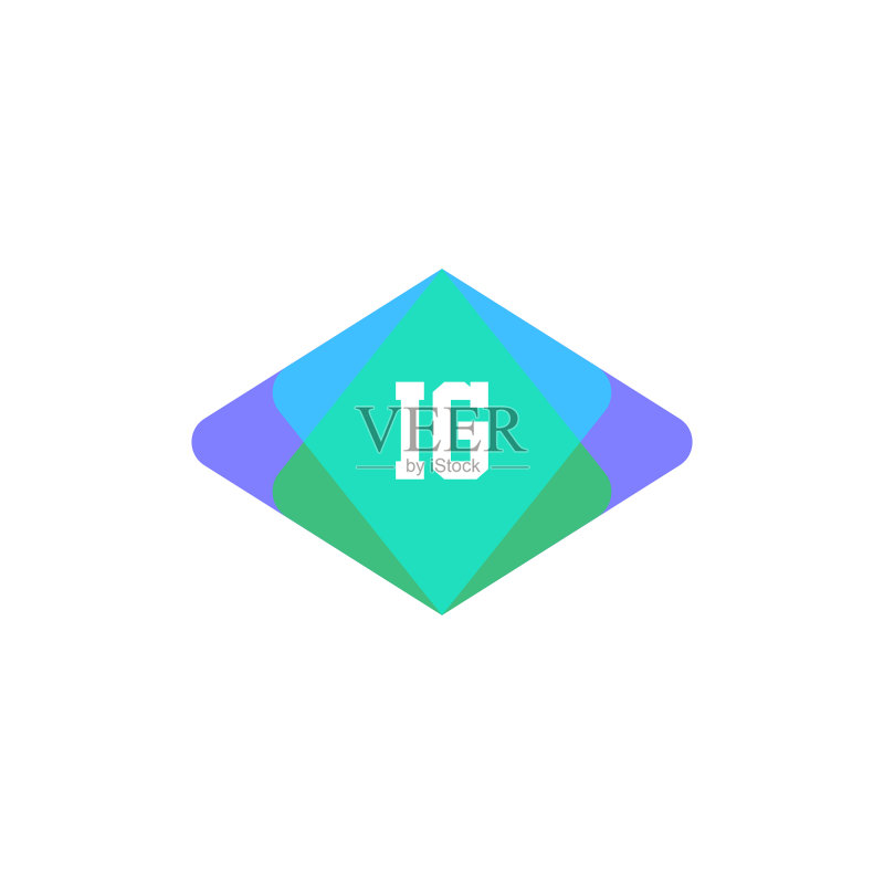 IG首字母标志设计模板图标素材