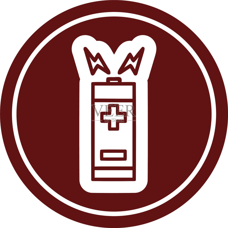 圆形电池图标图标素材