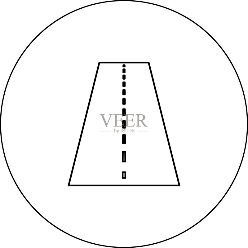 圆形隔离黑色道路图标图标素材