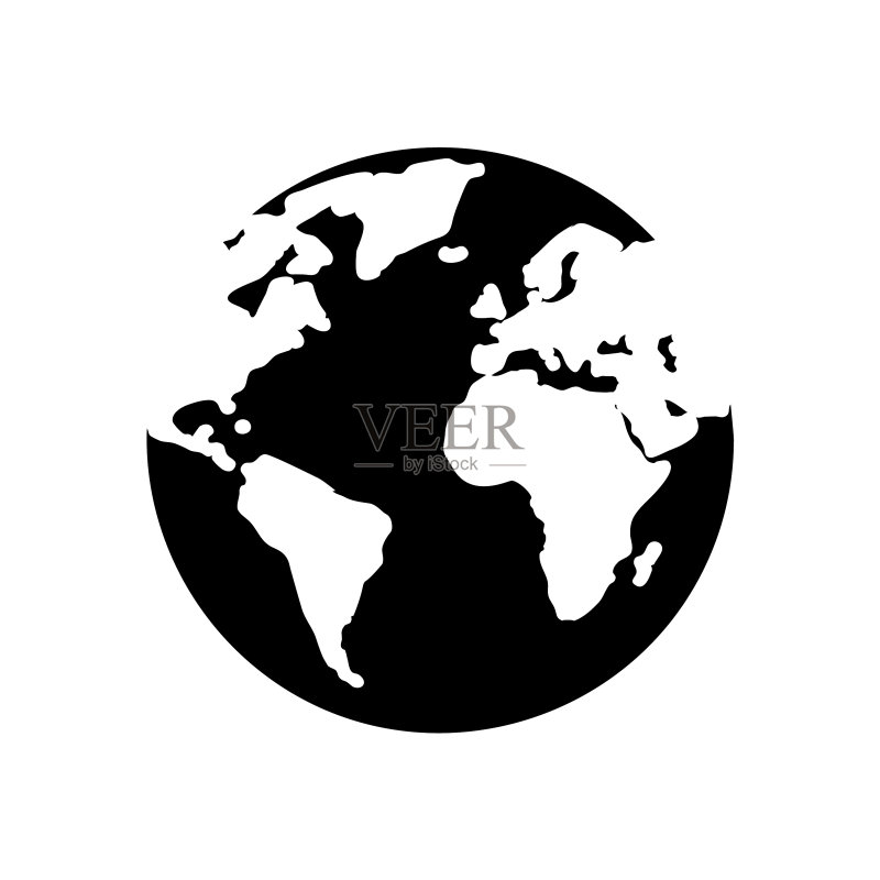 地球图标扁平设计图标素材