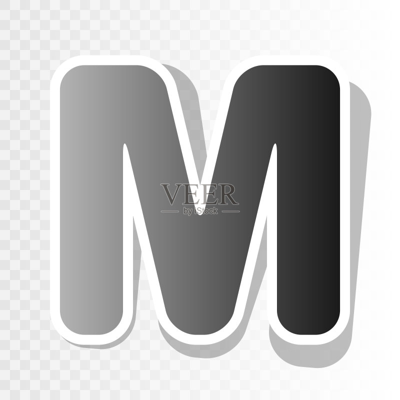 字母M标志设计模板元素图标素材