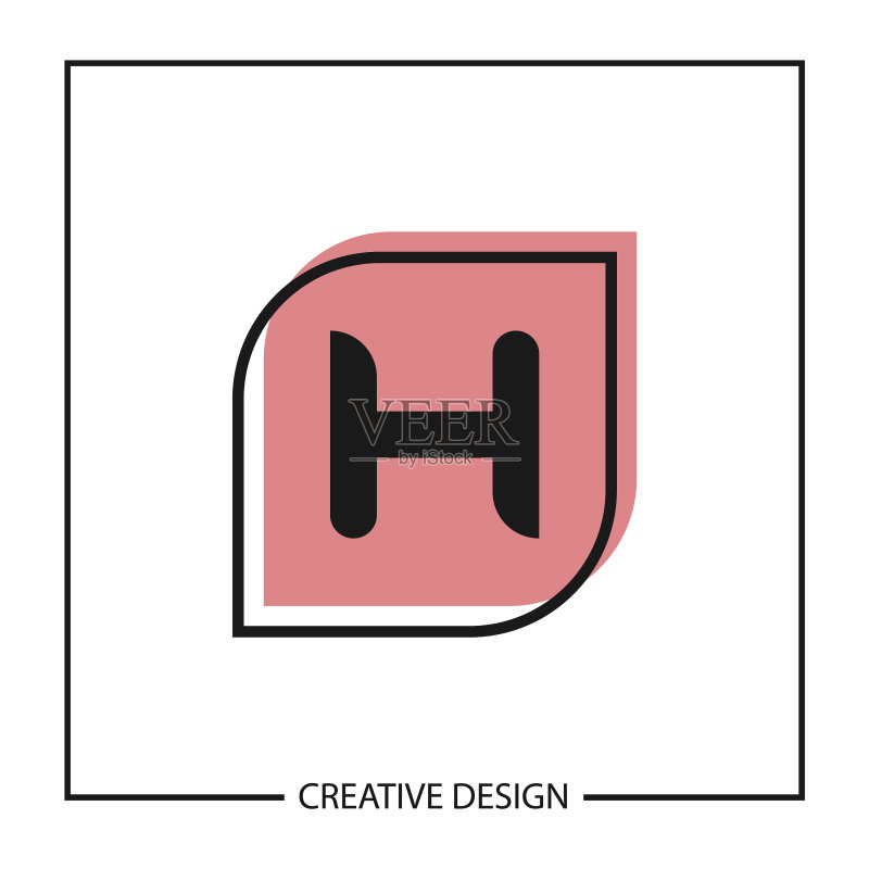 H字母logo模板设计图标素材