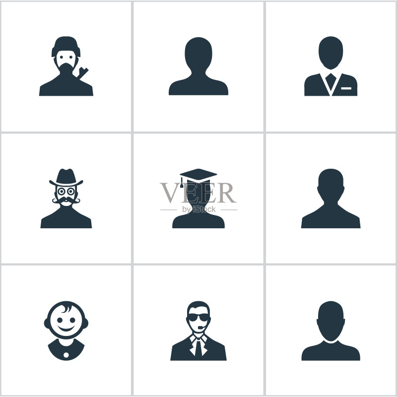 简约头像图标图标素材