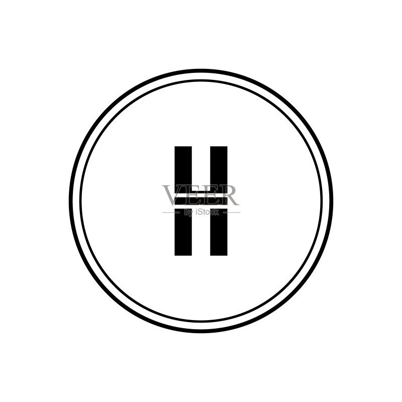 字母H标志模板设计图标素材