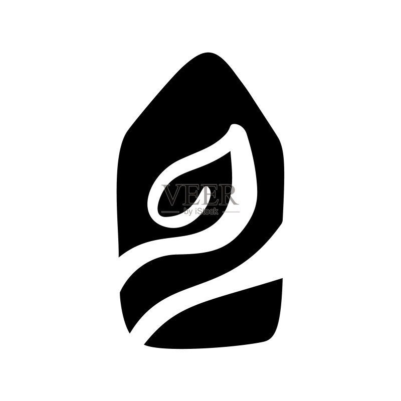 环保房屋树叶简约书法自然图标素材