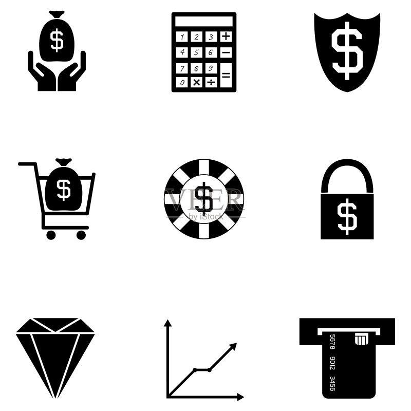 金钱图标集图标素材