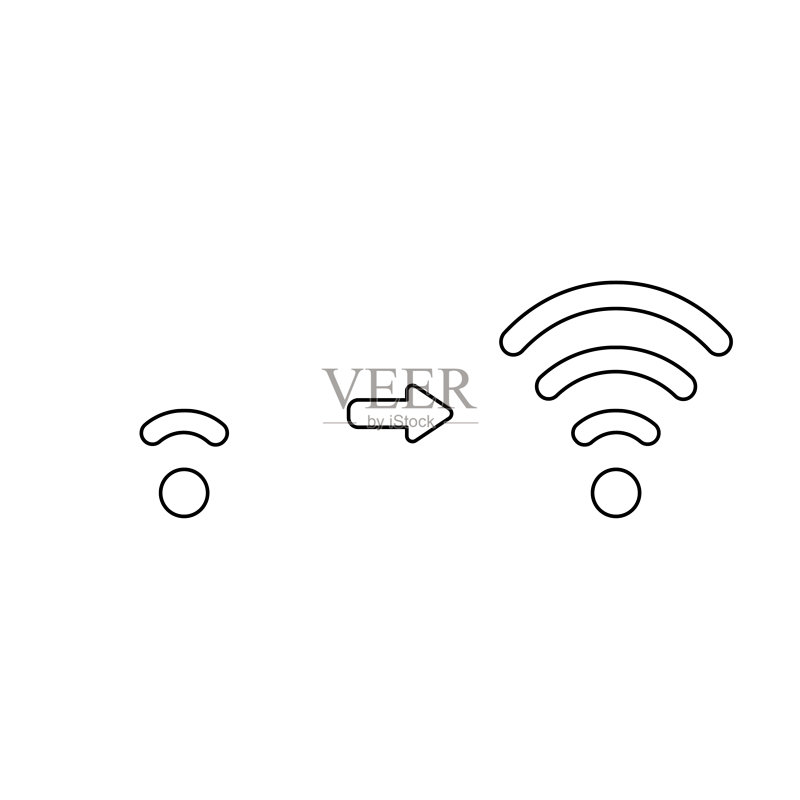 高低WiFi信号图标图标素材