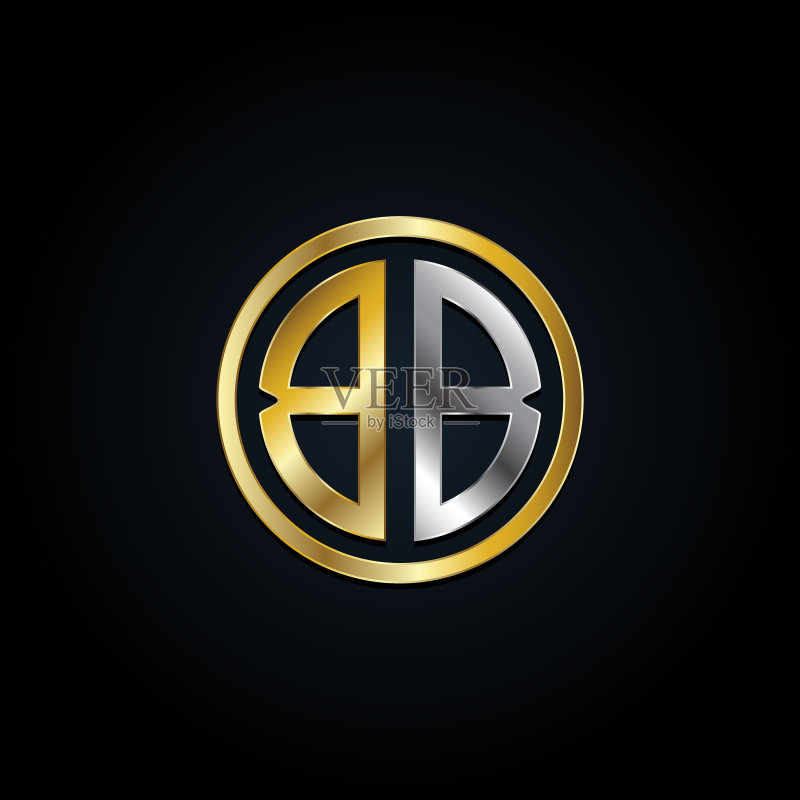 银色金色字母logo图标图标素材